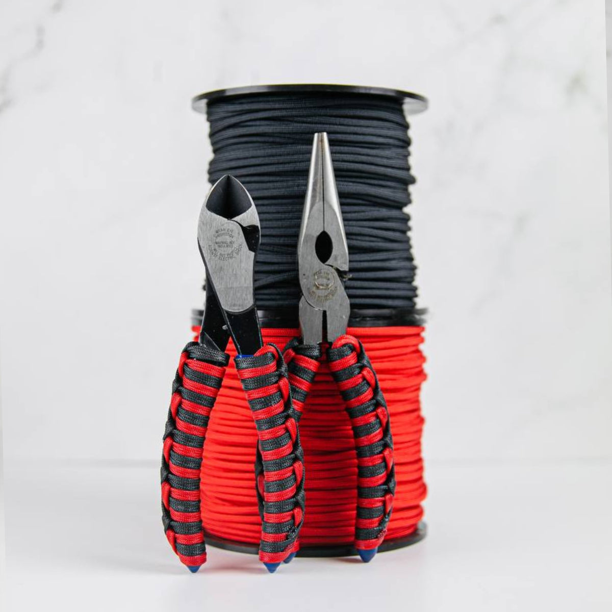 Paracord wrapped Quinn pliers and diagonal cutters ACR Design Co