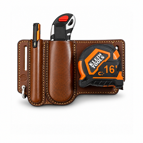 ACR Handmade Leather Tool Holster – Tape Measure, Utility Knife & Marker EDC Belt Sheath ACR Design Co