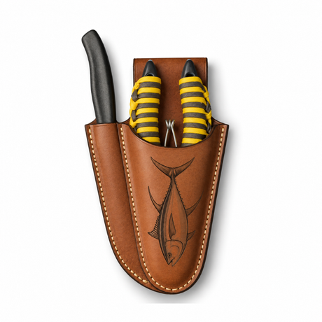 Handmade Tuna Style Leather Fishing Combo – Pliers & Knife ACR Design Co