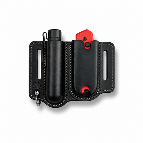Handmade Leather EDC Tool Holster – Milwaukee Flashlight & FASTBACK Utility Knife Belt Organizer ACR Design Co