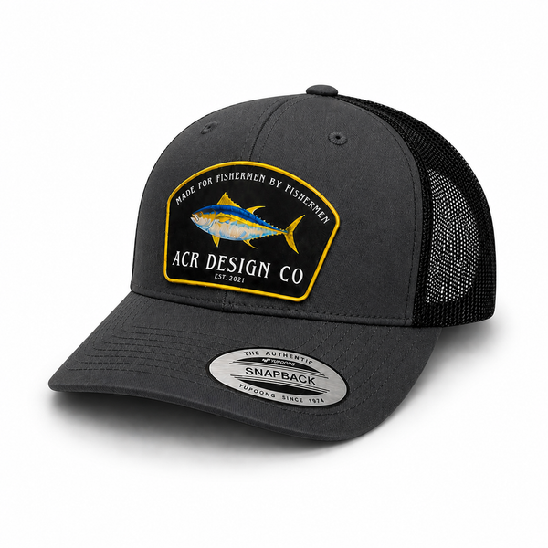Tuna Leather Patch Trucker Hat. ACR Design Co