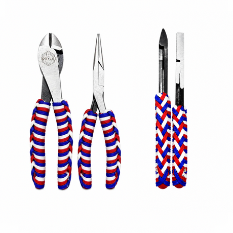 Custom Doyle Paracord Wrapped Needle Nose & Duckbill Fishing Pliers with Diagonal Cutters ACR Design Co
