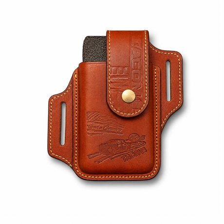 Handmade Leather Phone Holster Belt Case | Full Grain Leather Phone Holder | Made in USA ACR Design Co
