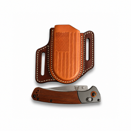 ACR Handmade Leather Sheath for Benchmade Folding Knife – Premium Full Grain Leather Belt Holster – ACR Design Co