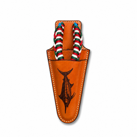 ACR Handmade Leather Sheath Combo – Laser Engraved Marlin with Channellock Duckbill Wrap Pliers ACR Design Co